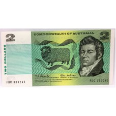 AUSTRALIA 1966 . TWO 2 DOLLAR BANKNOTE . COOMBS/WILSON